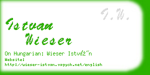 istvan wieser business card